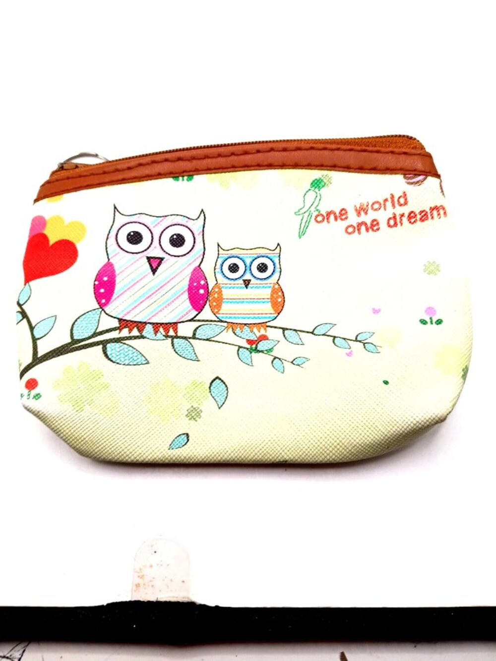 Owl Zippered Coin Purse -Wallet-One World One Dream 4"× 5"